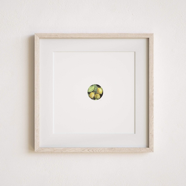 Small Lemons Painting Print in Watercolor