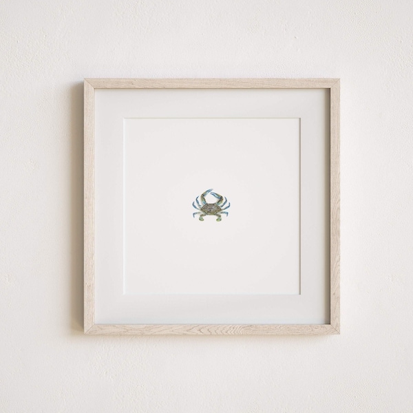 Small Minimalist Crab Watercolor Painting Print