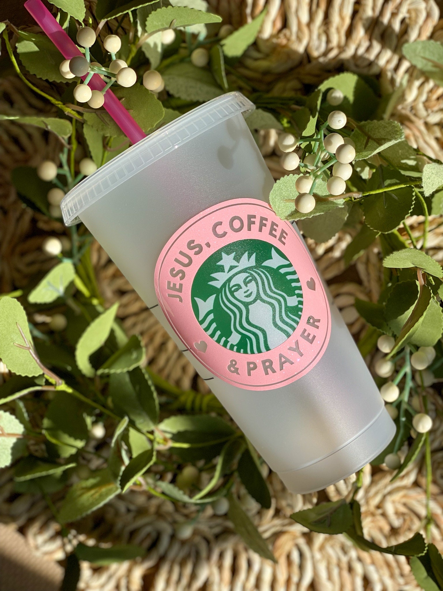 Christian Starbucks Cup Christian Cold Cup Team Jesus | Etsy
