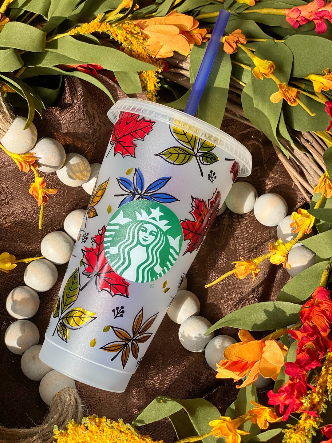 Starbucks Fall Cup Starbucks Fall Leaves Fall Vibes Cup Etsy
