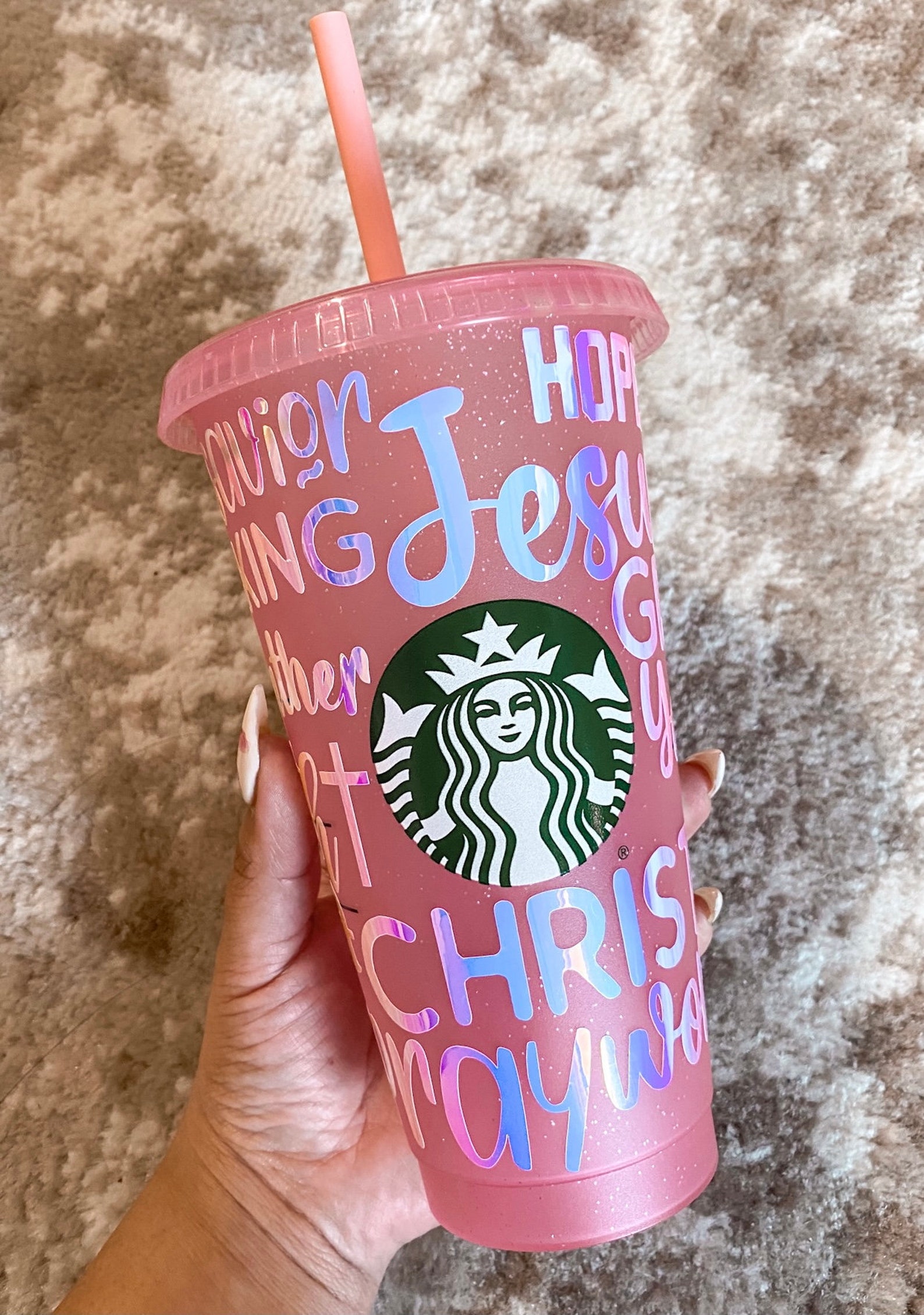 Christian Starbucks Cup Christian Cold Cup Team Jesus Etsy