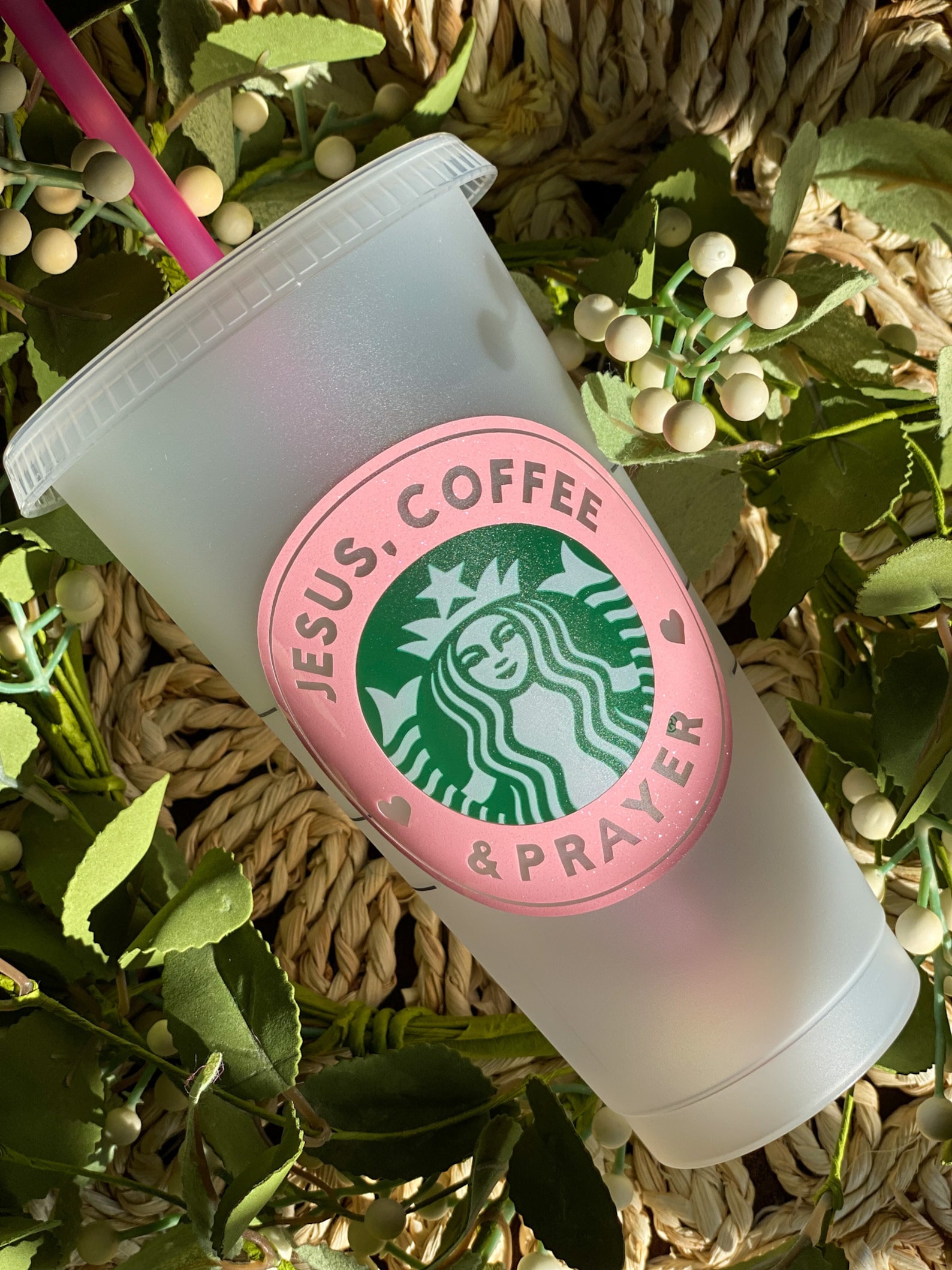 Christian Starbucks Cup Christian Cold Cup Team Jesus | Etsy