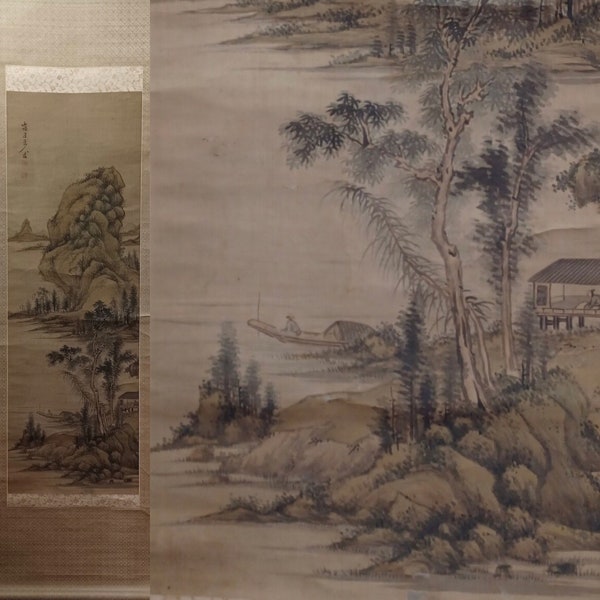 Hanging scrolls of literati painters in the late Edo period | Landscape painting hanging scroll｜KAKEJIKU