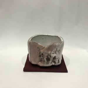 Hagi Ware Tea Bowl by Ryoun Kokubo | Japanese Matcha Chawan | Handcrafted Ceramic | 15cm