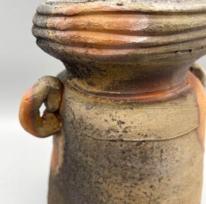 Japanese Bizen Ware Vase | Vintage Studio Pottery With Kiln