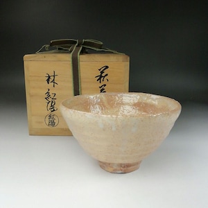 Hagi Ware Matcha Bowl by Koyo Hayashi | Wood-Fired Japanese Chawan | Natural Glaze & Crazing | Signed with Box | Wabi-Sabi Tea Bowl