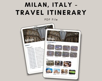 Downloadable COMPLETED Milan Italy Travel Itinerary!