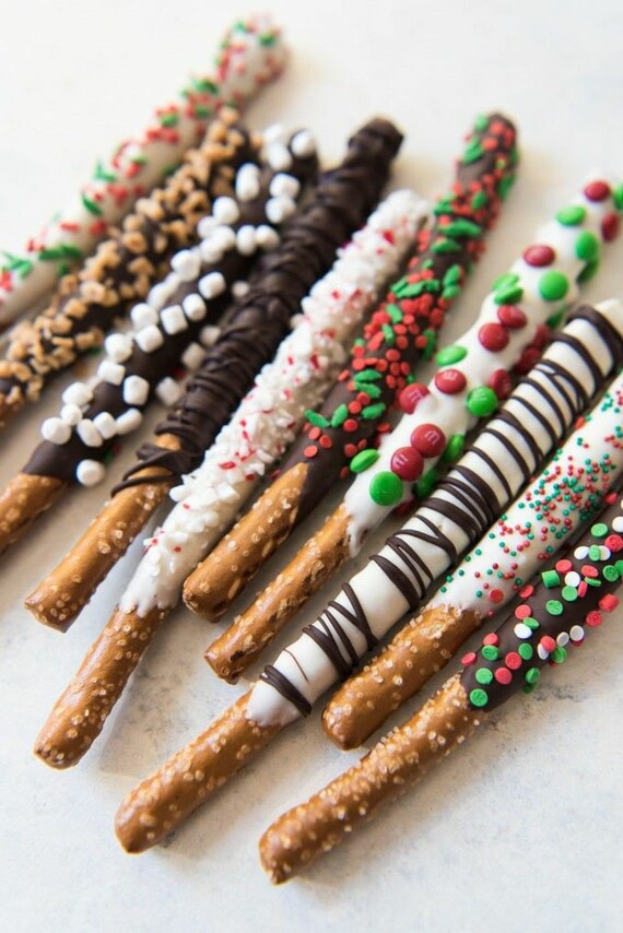 Chocolate covered pretzel rods Etsy