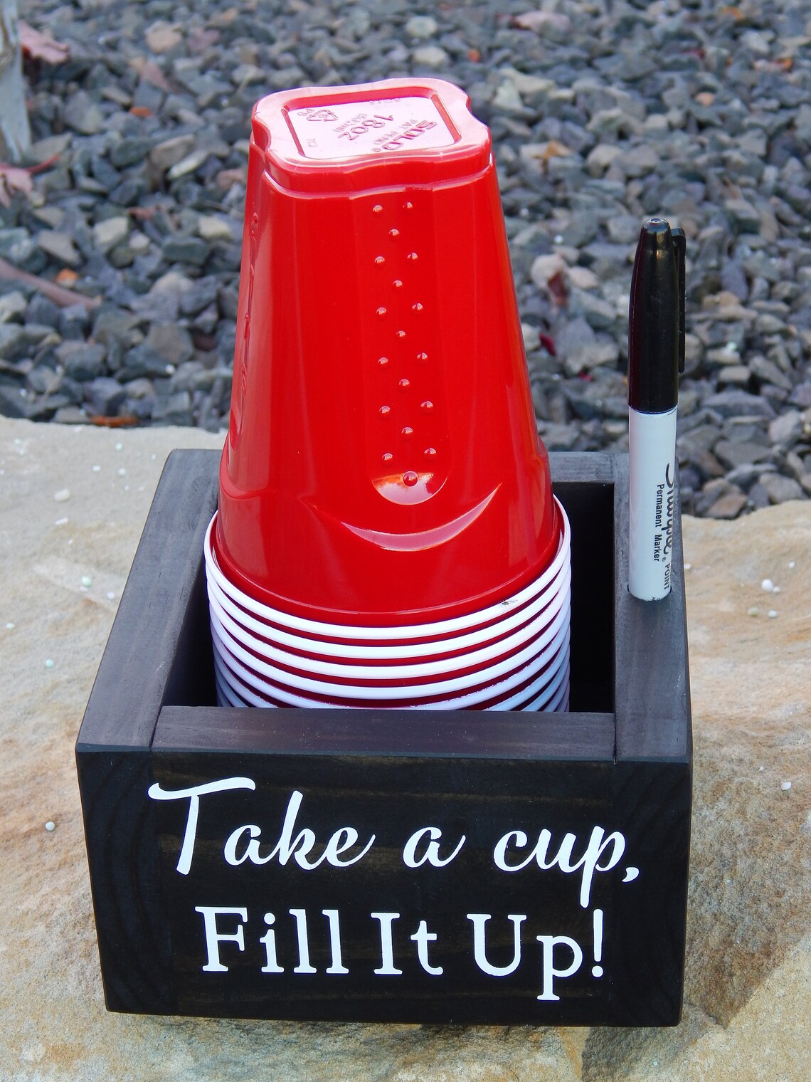 Solo Cup Holder with Sharpie Solo Cup Holder Plastic Cup Etsy