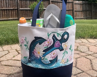 Hand-painted Washable Beach Bag