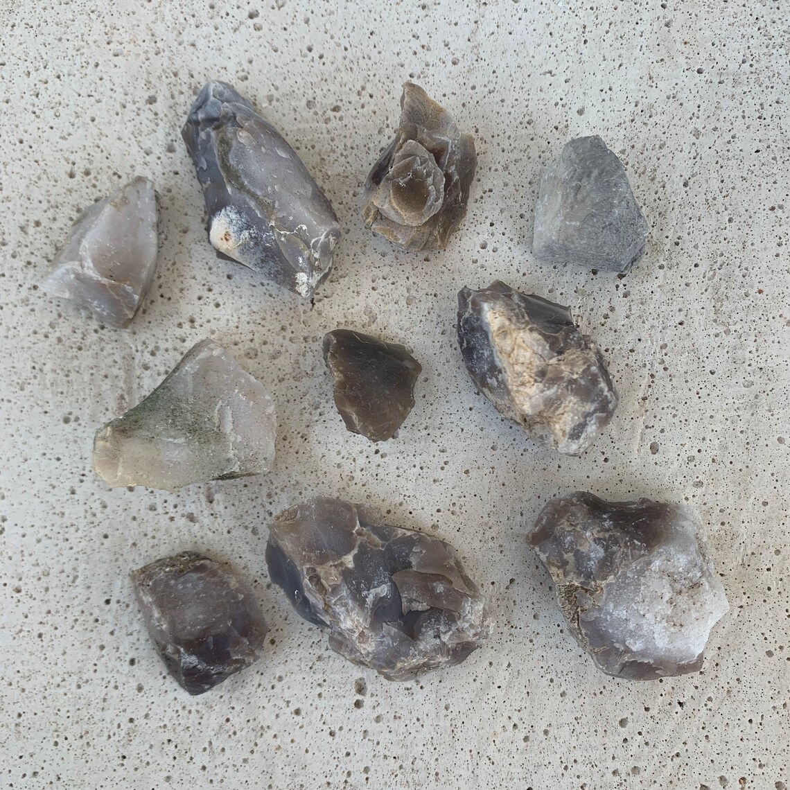 9 Small Flint Quartz Rough Natural Crafters Etsy
