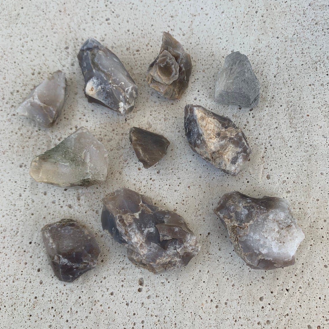 9 Small Flint Quartz Rough Natural Crafters Etsy