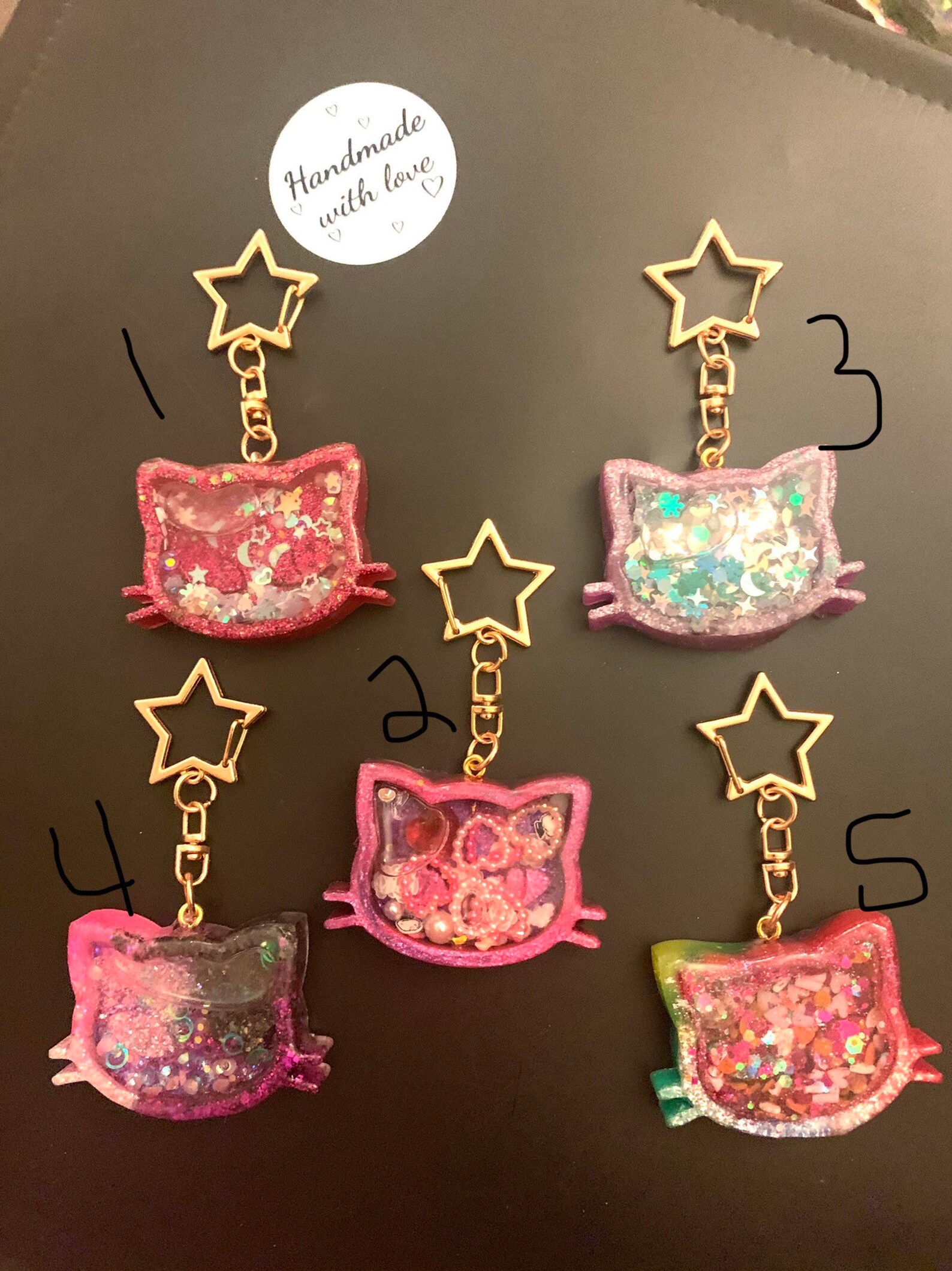 Shaker Keychains/ Cats With Whiskers Etsy