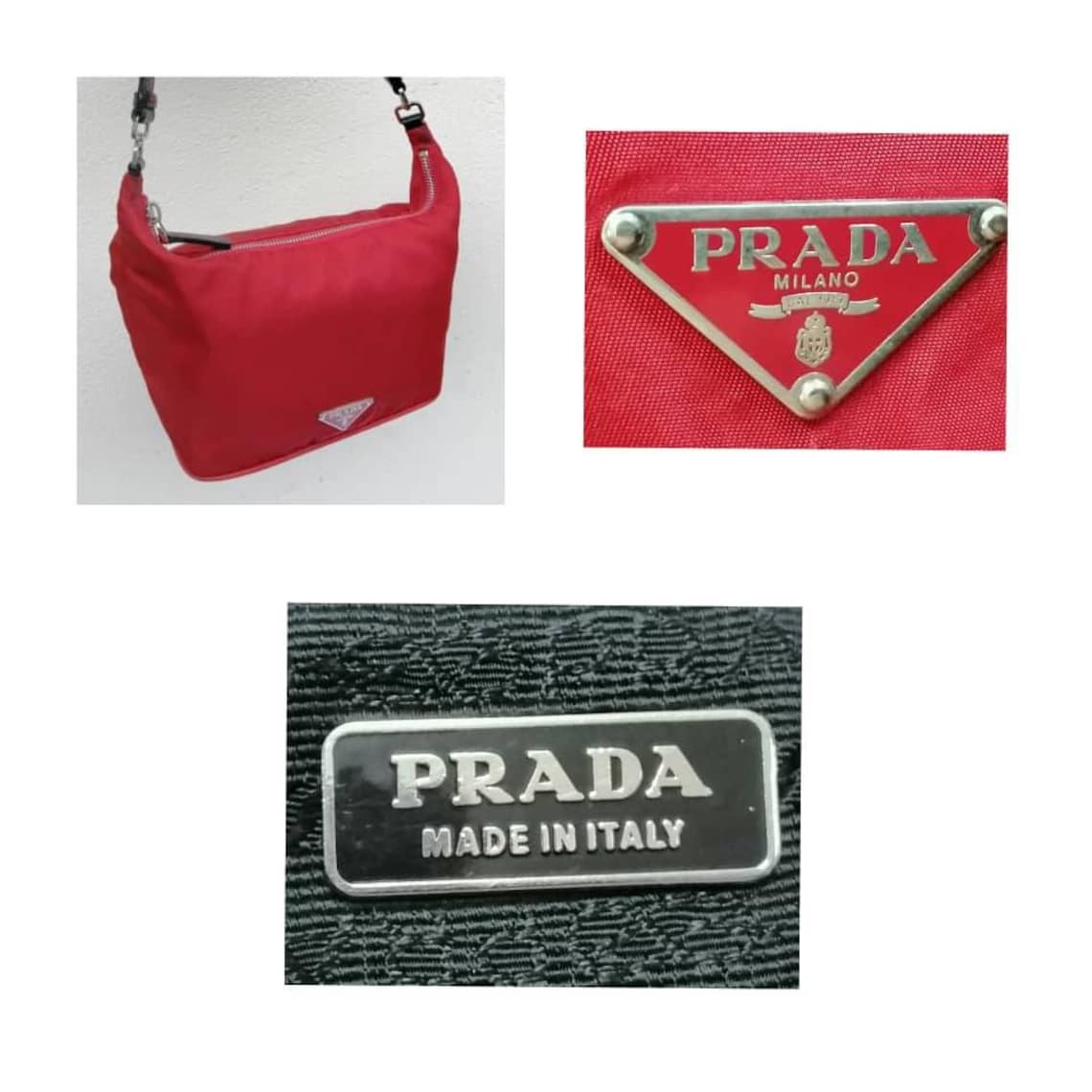 Prada Hobo Bag Nylon Vintage Stock