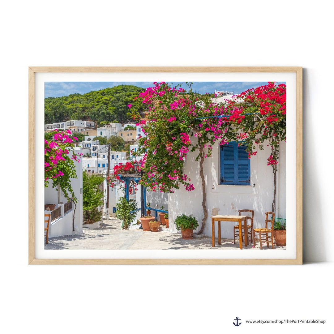 Paros Greek Island Village Greece Print Mykonos - Etsy