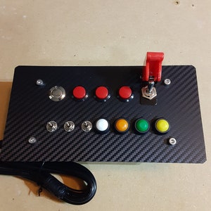 12 Function Sim Flight Truck Car Racing Button Box - Plug and Play USB For PC