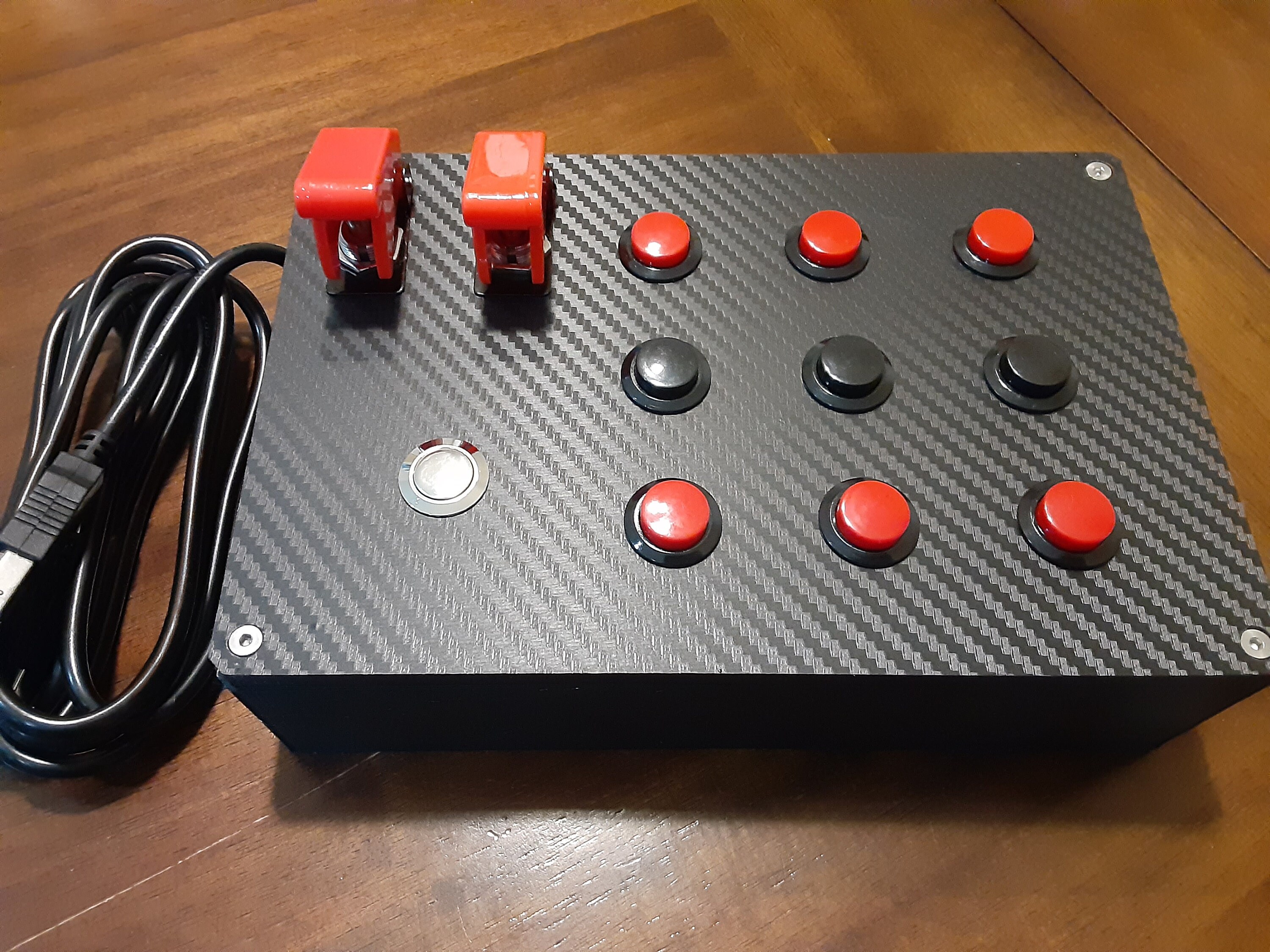 Button Box - 8 Red Buttons - Geezer 3D Sim Racing Products-Sim Racing Button  Boxes-Sim Racing Display Systems