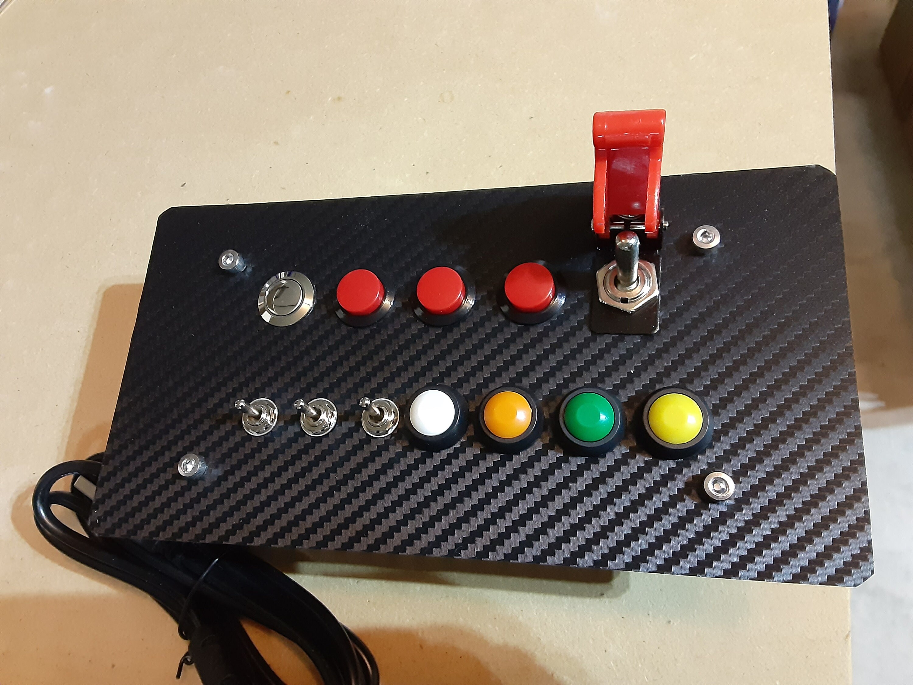 12 Function Sim Flight Truck Car Racing Button Box Plug and Play USB ...