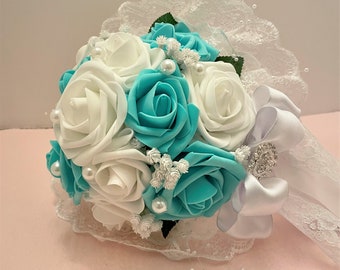 Aqua Blue Bouquet Etsy