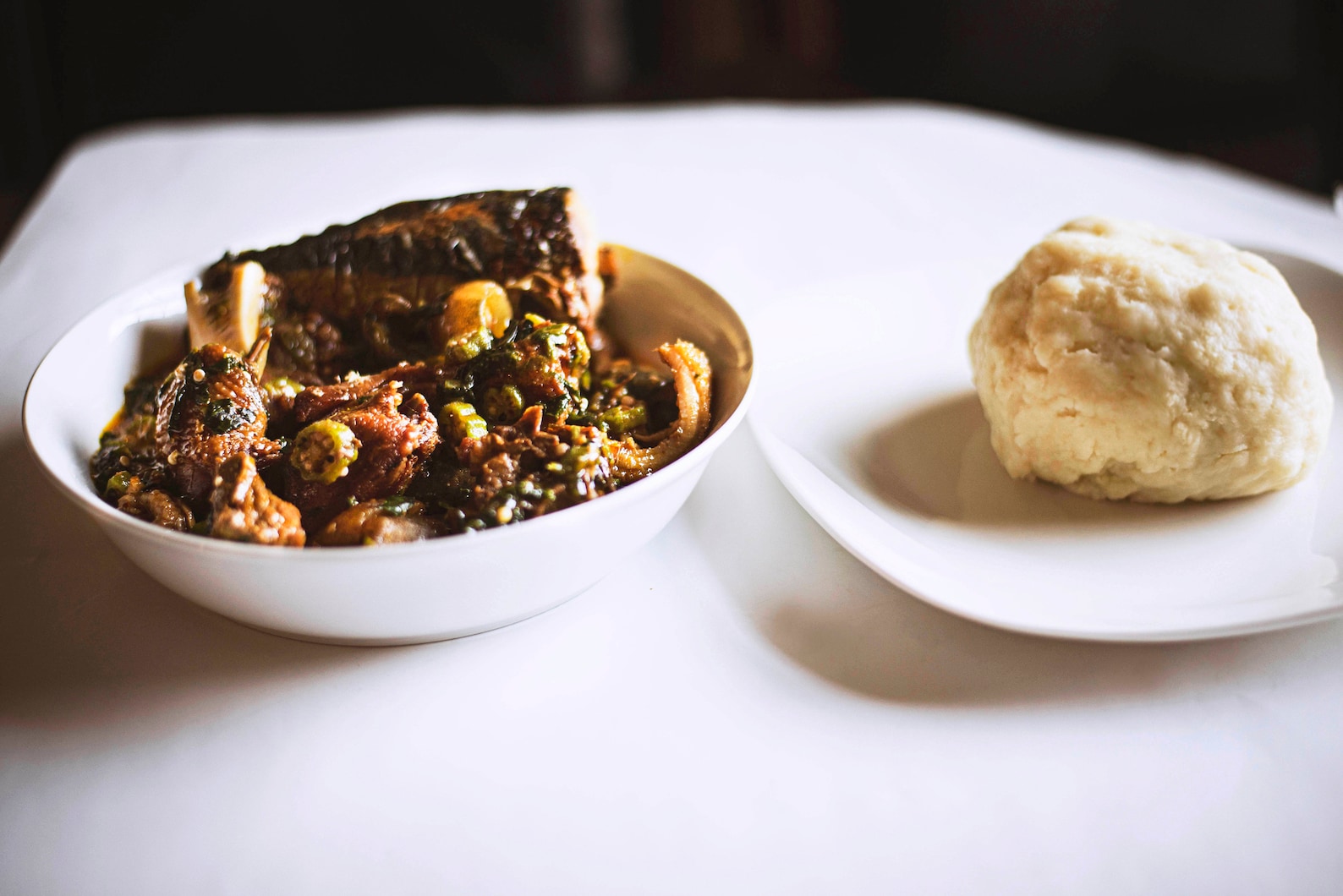 Fufu and Okra Soup Food Photography Nigerian Food Etsy
