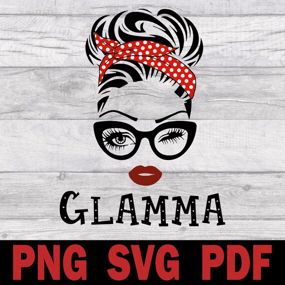 Download Glamma svg Grandma Birthday Svg Grandma svg Gigi Face | Etsy