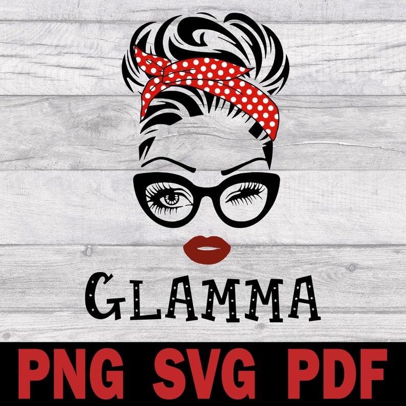 Download Glamma svg Grandma Birthday Svg Grandma svg Gigi Face | Etsy