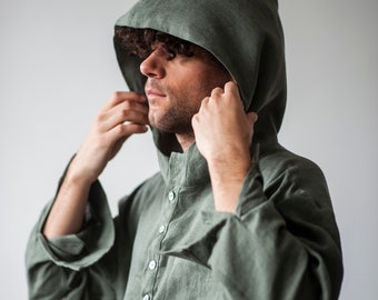 Men Linen Hoodie,linen Hoodie,sport T Shirt for Men,linen