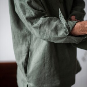 Linen yoga suit for men, hooded jacket, loose fit pants,  tracksuit for men, lounge set, 2 piece men linen set