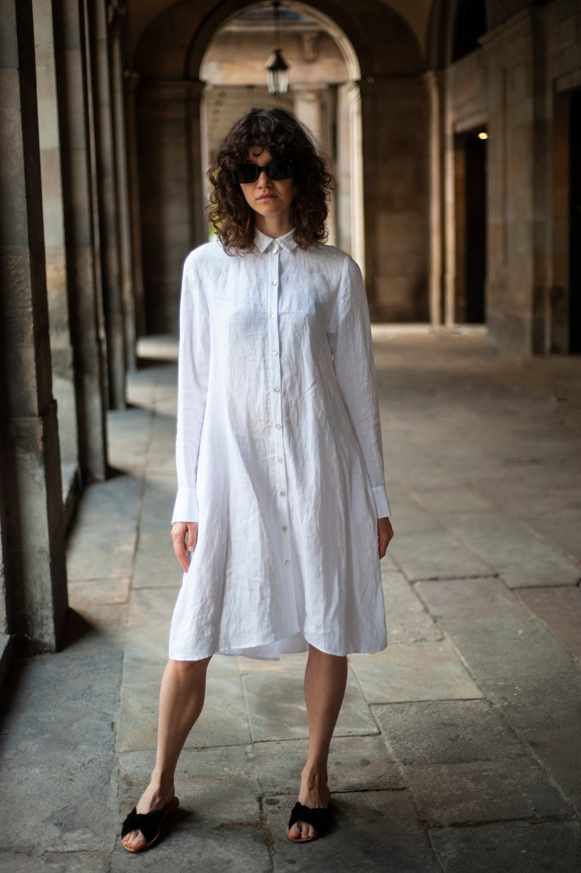 blue dress for baby girl Pour Moi Cover-Up Maxi Shirt - Womens - White main image 0