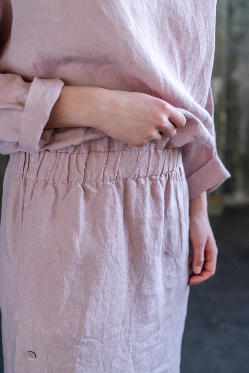 dress with kimono sleeves elegant dress Wedding guests linen dress tea lengths dress long sleeves linen dress midi length dress