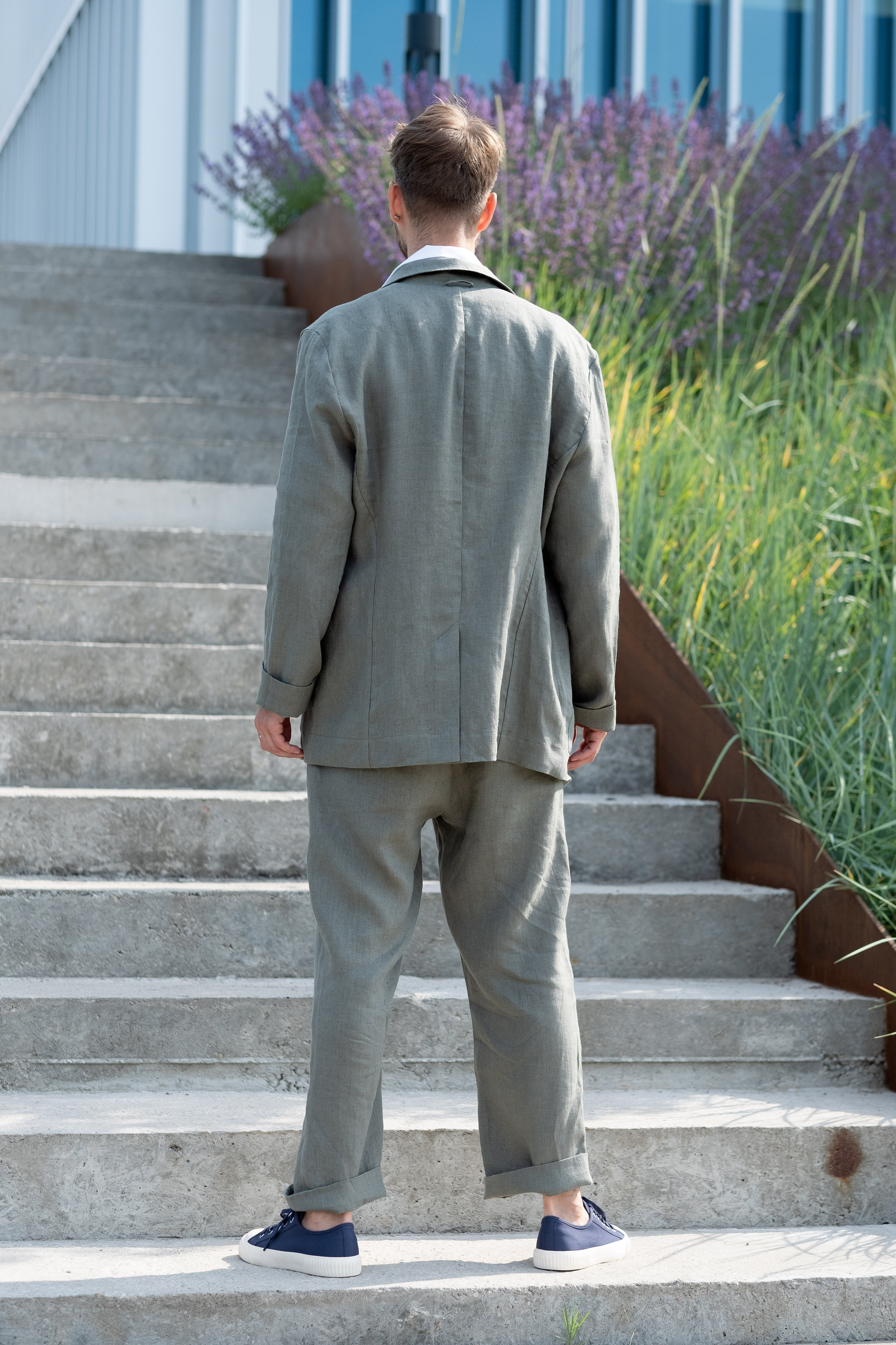 Men Linen Pants, Groom Linen Suit, Wedding Linen Pants, Wedding Linen