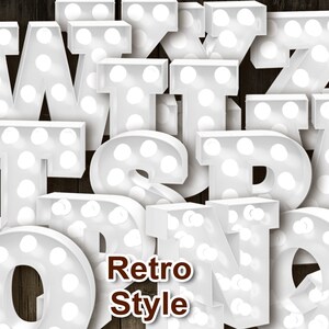Full Set White 3D Marquee Light Bulb Font Alphabet A to Z - Etsy