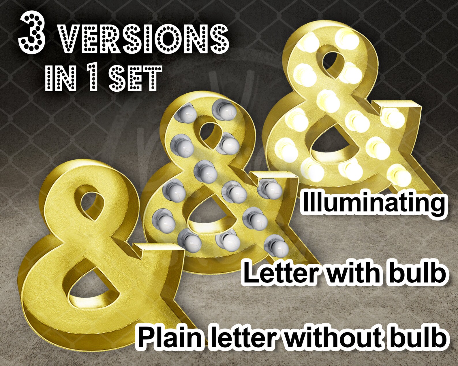 3D Marquee Light Bulb Letter & Digital Download - Etsy