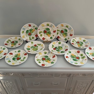 Antique Minton Majolica Dessert Set 1874