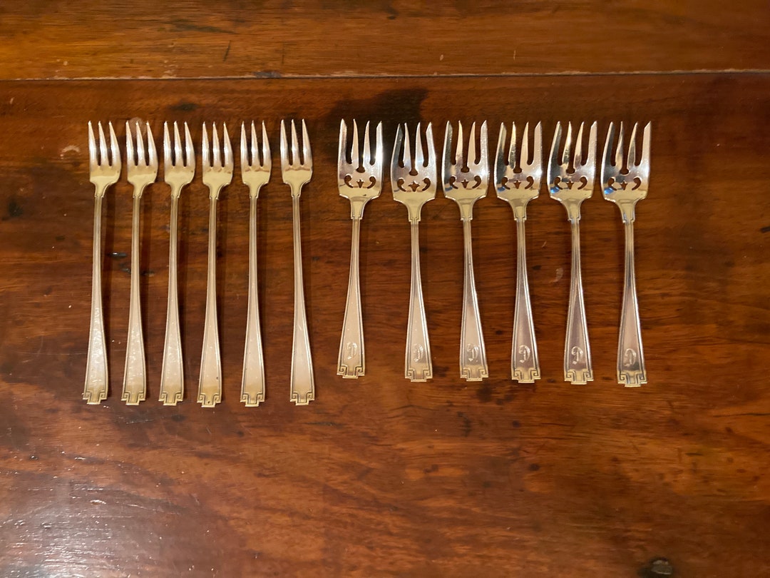 Sterling Set of 6 Gorham Etruscan Pierced Ramekin Forks Etsy