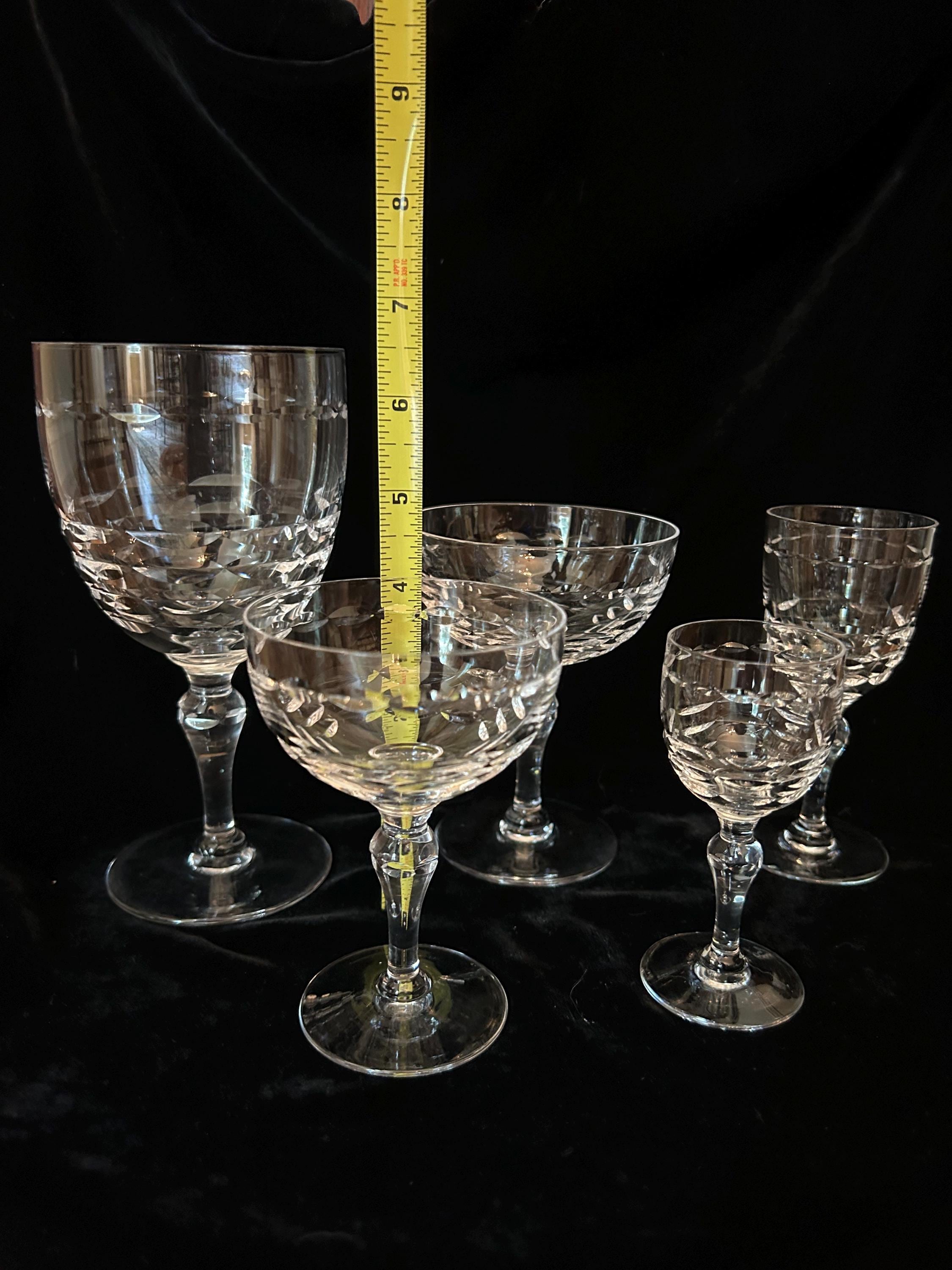 Stuart Crystal Pattern Identify Vintage Stuart Crystal Pattern STU3 - Sets of Water, Champagne, Low ...