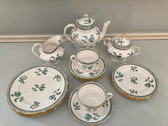 Vintage Spode Darlington Dessert Plates and Cups and Saucers - Etsy