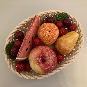 Vintage Bassano of Italy Ceramic Fruit Basket