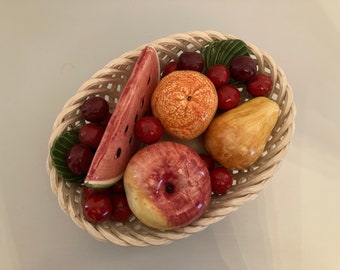Vintage Bassano of Italy Ceramic Fruit Basket