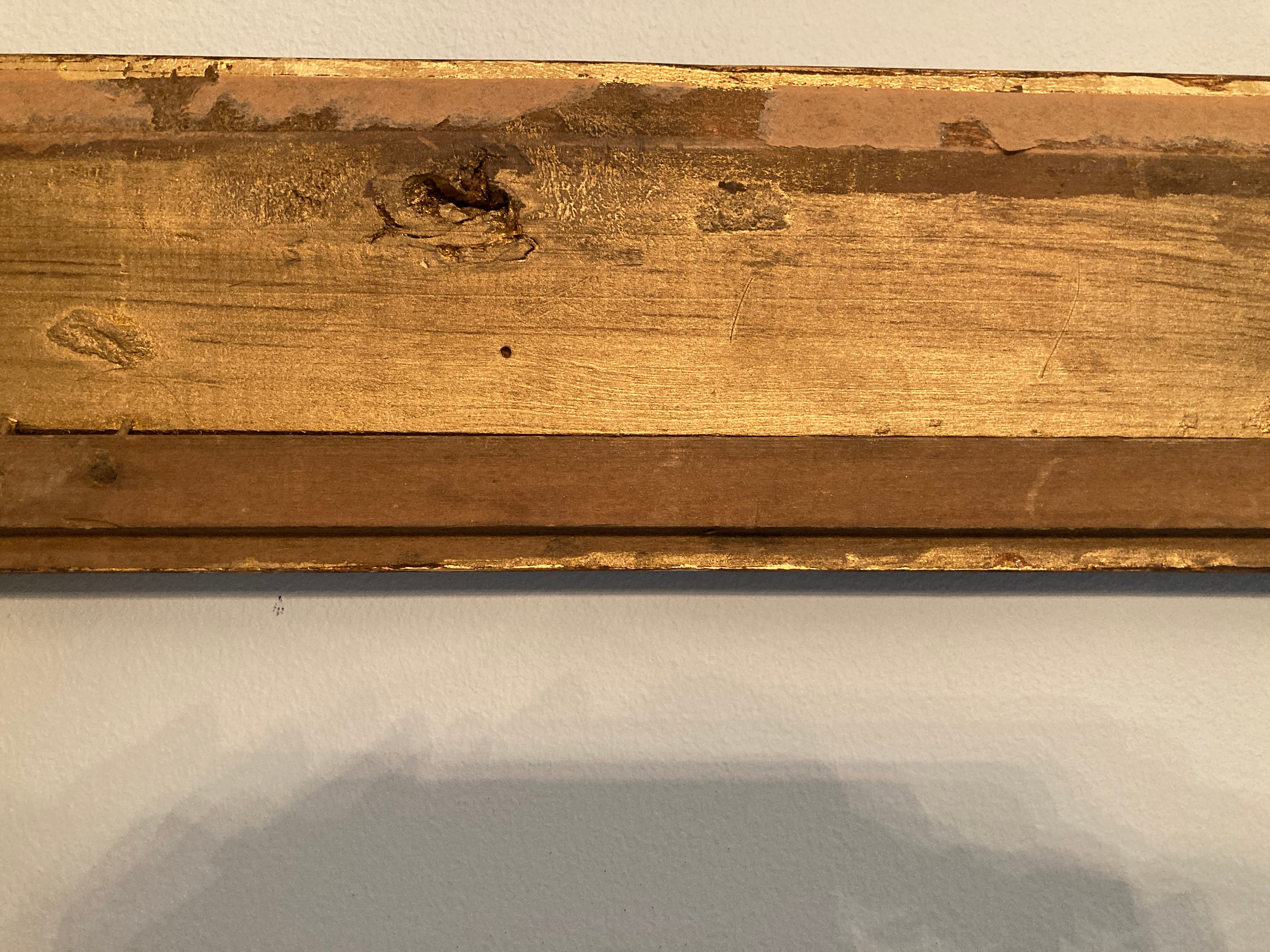 Antique Gilded Carved Wood Frame for 16