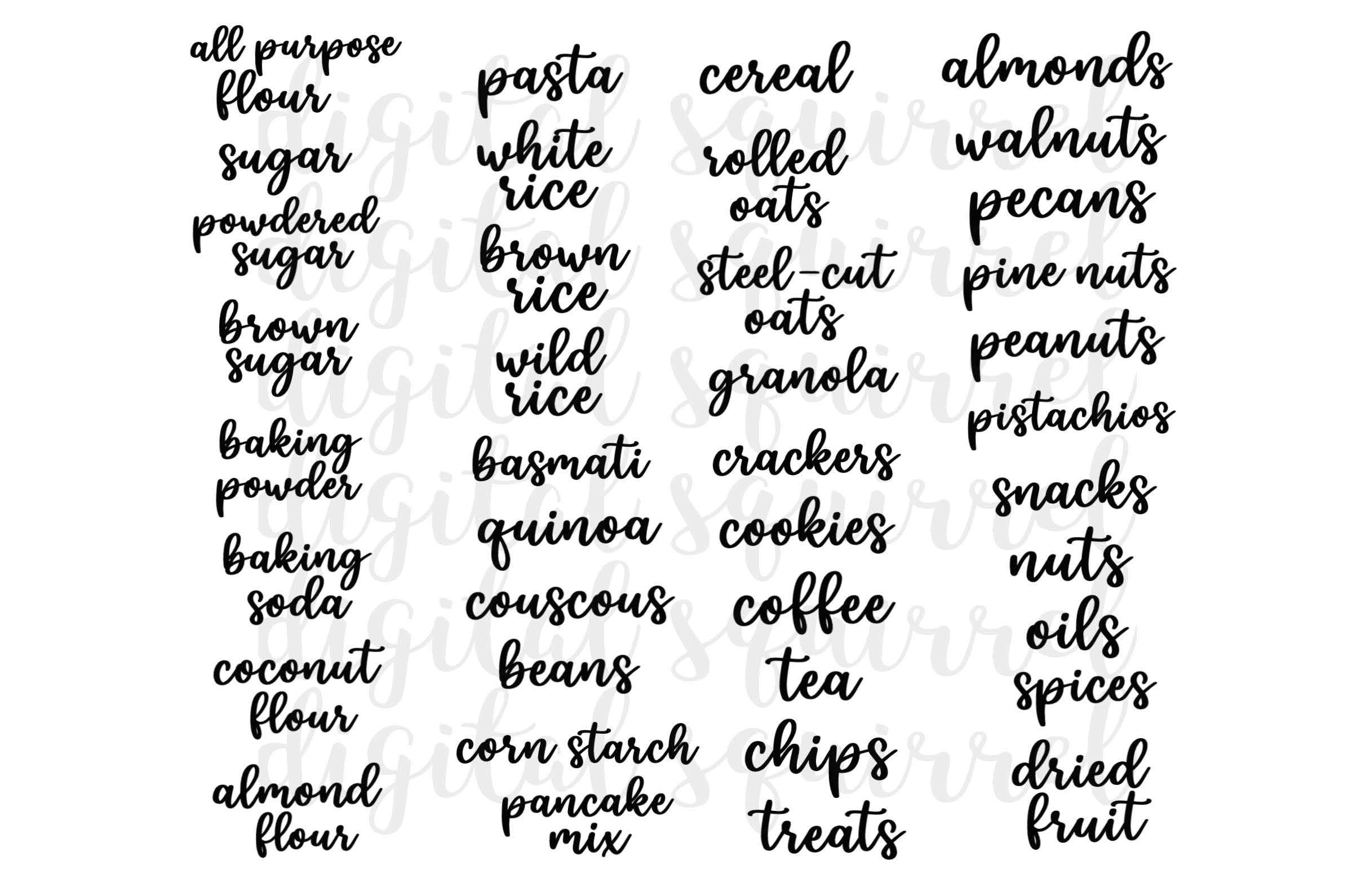 Pantry Label Cursive Font Bundle Digital Pantry Labels Svg Etsy pantry-label-cursive-font-bundle-digital-pantry-labels-svg-etsy