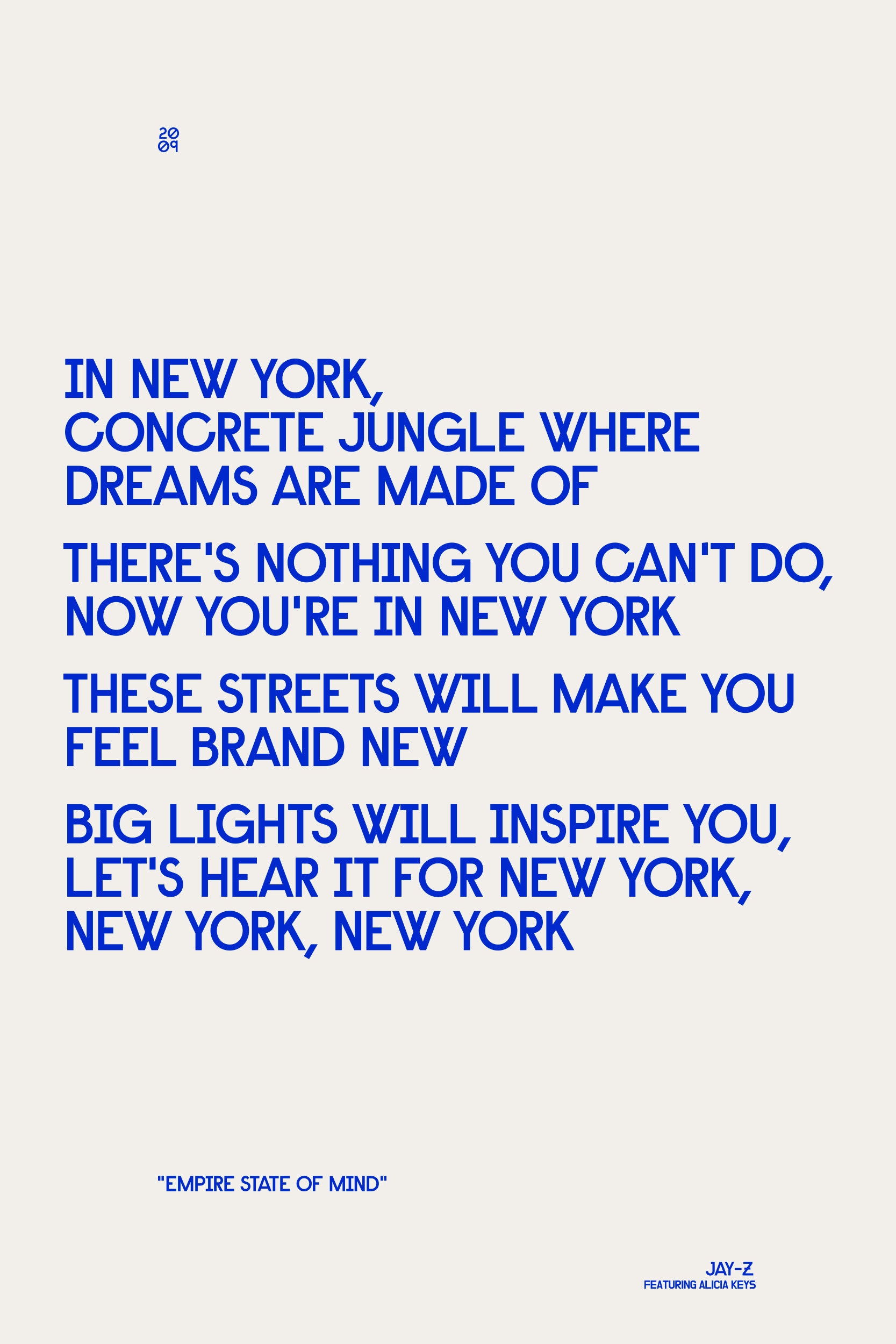 Empire State of Mind Lyrics Art | Iconic New York Anthem | City Dreams  Typography | Modern Decor Poster | Jay Z Alicia Keys Lyrics Art Print - Etsy