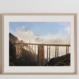 Cruising over the Bixby Bridge Art Print | Bixby Bridge Print Wall Art | Big Sur Coastal Art Print | bixby bridge print | Coast Wall Art