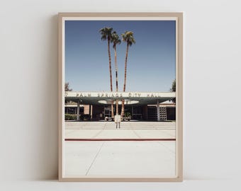 Palm Springs Wall Art, Mid Century Modern Photography, California Desert Print, Palm Tree Photo