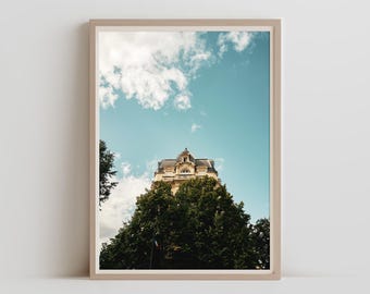 Paris Architecture Print, Parisian Building, French Apartment Wall Art, Neutral Travel Photography, Paris Decor