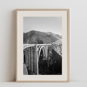 Tranquil Bixby Bridge Art Print | Bixby Bridge Print Wall Art | Big Sur Coastal Art Print | Coast Wall Art