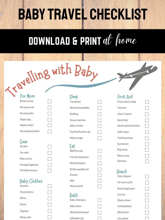 baby travel checklist pdf