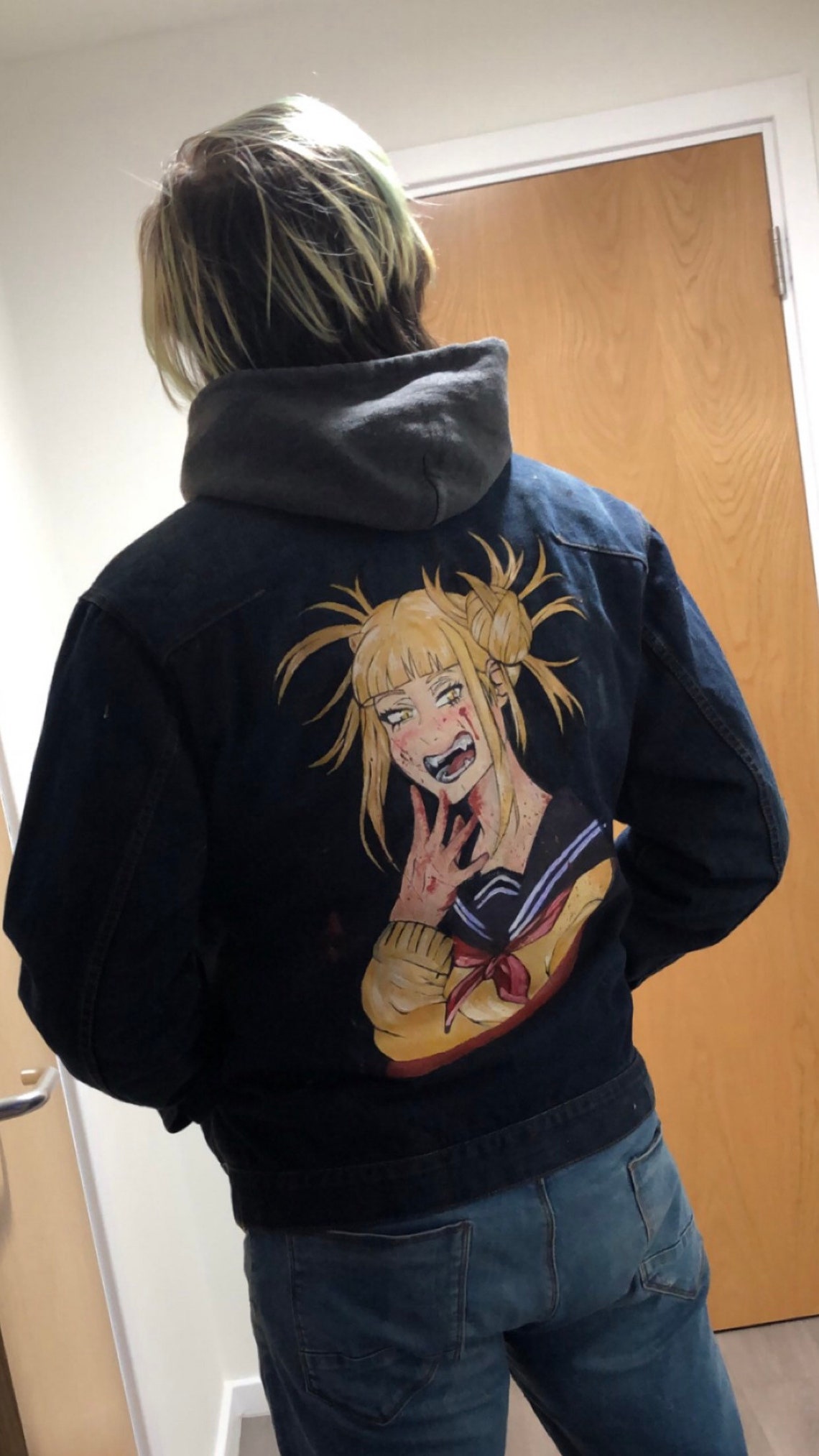 CUSTOM DENIM JACKETS anime cartoon character album cover Etsy