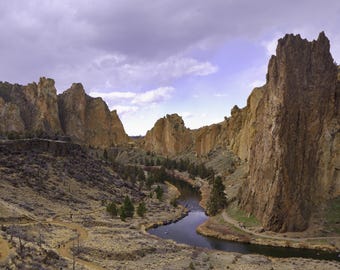 Smith Rock State Park Print | Oregon Landscape Photography | Desert Canyon Wall Art | Central Oregon Nature Decor