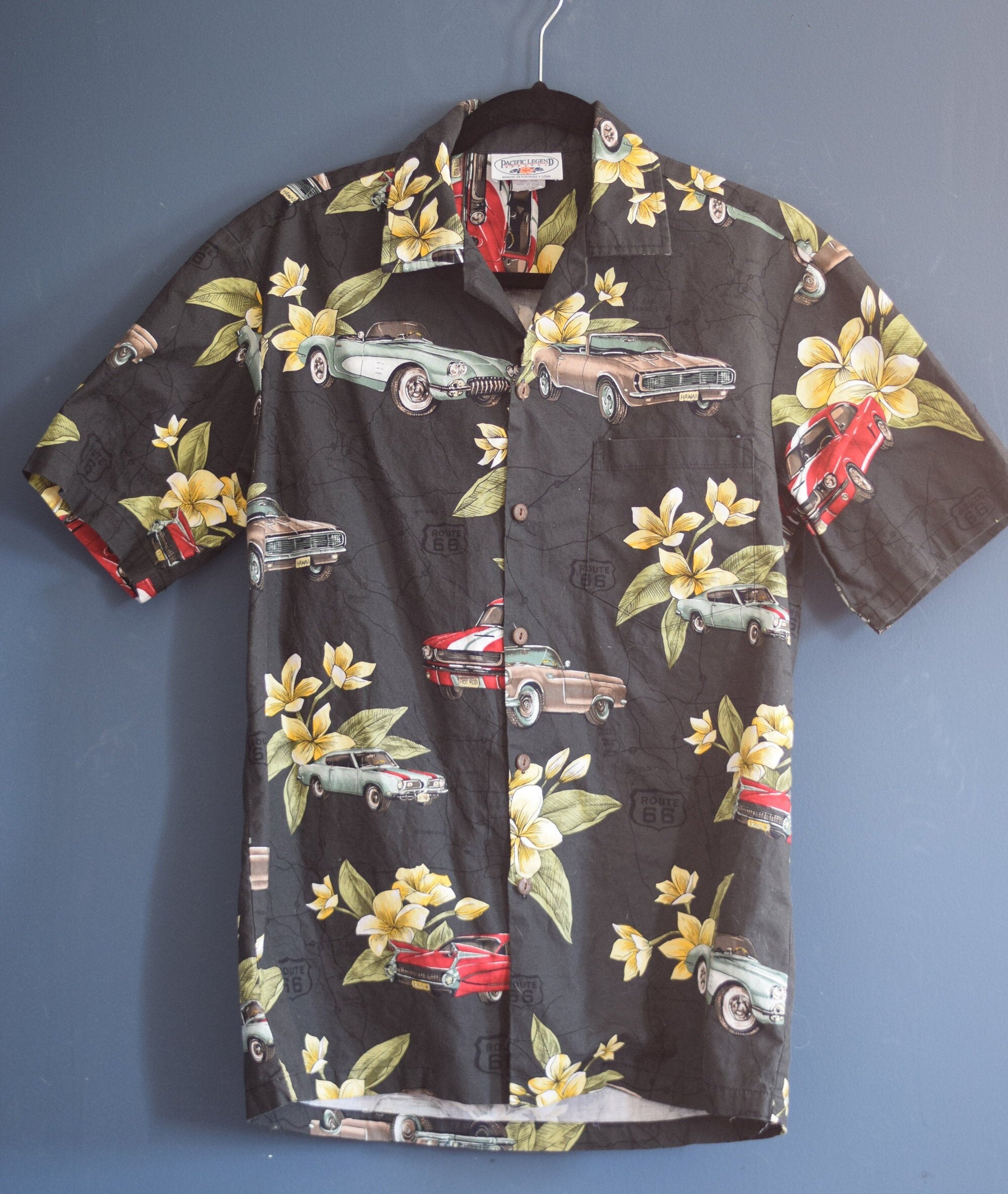 Vintage Hawaiian Tiki Shirt Pacific Legend Hawaii Size M | Etsy